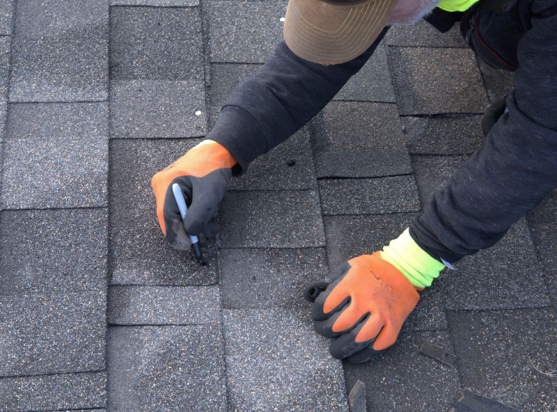 Shingle Repair in Progress